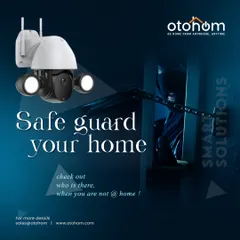 Safeguard your home with our smart security solutions. This outdoor camera with floodlights allows you to check who is there even when you are not at home, providing a powerful deterrent and clear visibility.