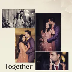 This collage captures the tender moments from a couple's reception shoot. From a gentle kiss on the forehead to a warm embrace, it tells a story of love and togetherness.