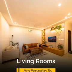 Every living room has a personality. This cozy and modern space features warm lighting, natural wood tones, and comfortable seating, proving that style and comfort can coexist beautifully.