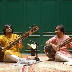 A moment of musical connection with my brother during our sitar duet recording. Performing classical music together is a special experience that I cherish.