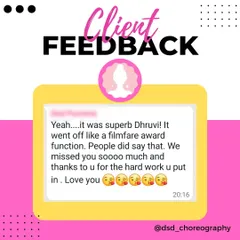 "It went off like a filmfare award function." This is the ultimate compliment for me. My goal is always to make your sangeet feel like a grand, blockbuster event.