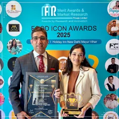 Our team proudly holding the trophy and certificate for "Best Luxury Catering Company" at the Food Icon Awards 2025. This milestone motivates us to continue curating memorable experiences.