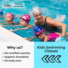 Our kids' swimming classes are designed to be safe, fun, and effective. We focus on building water confidence with our SAI certified coaches in a hygienic and positive atmosphere.