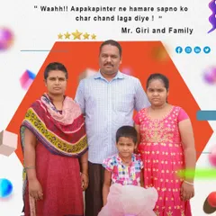 "Waahh!! Aapkapainter ne hamare sapno ko char chand laga diye!" We are so happy to have brought Mr. Giri and his family's dream home to life with our painting services.
