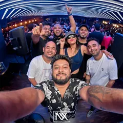 The whole crew after a packed night at NYX Lounge in Guwahati. Taking my sound to different cities and connecting with the local scene is what it's all about.