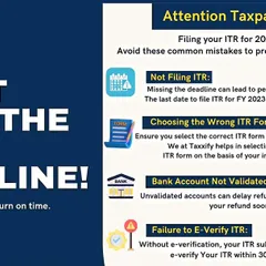To avoid heavy penalties, it is crucial to be aware of common filing mistakes. This infographic highlights key errors such as not filing on time, choosing the wrong ITR form, and failing to validate your bank account or e-verify your return.