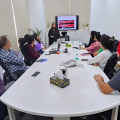 A wide view of a corporate POSH session in progress. I ensure that employees at all levels, from junior staff to senior management, are part of the conversation on creating a safe workplace.