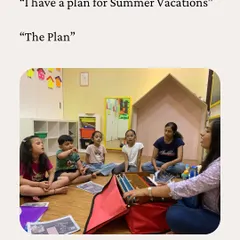 A summer music class for young children, where they learn through stories, songs, and simple instruments like the harmonium.