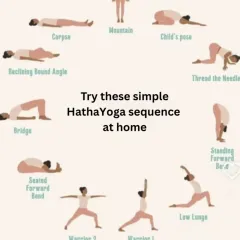 Try this simple Hatha Yoga sequence at home to relieve stress. It includes grounding poses like Mountain Pose and calming poses like Child's Pose.