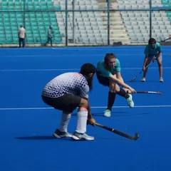 A tough defensive tackle during the game. My players are taught to be strong and decisive when challenging for the ball.