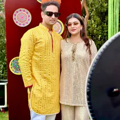 Capturing the golden glow of a Haldi ceremony. Our booth provides the perfect spot for guests to show off their festive attire and create fun memories between the rituals.