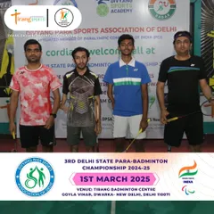 Para-athletes ready for their match. I ensure my venues are equipped to host para-sports events and provide a professional competitive environment.