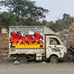 dKrypt Graffiti Tempo Service '24. Found this abandoned truck and had to give it some mango aesthetics. Any surface is a canvas.