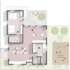 A closer look at the Anganwadi floor plan, showing how I organized the space to support the daily routines of the children. By creating separate areas for different activities, from play to rest, I designed a seamless flow that makes the building intuitive and easy to use, proving that clever planning is the foundation of good architecture.