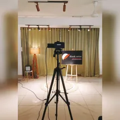Lights, camera, action! Our space is equipped with track lighting and is often used for recording performances and shows.