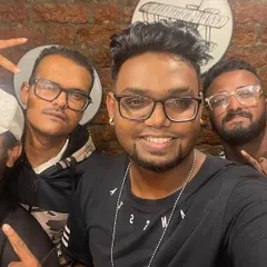 A selfie with my crew, The Elite Clique. We often perform together, bringing a pure hip hop vibe to the stage.
