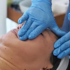 A firming facial massage is a critical component of the Age-Defying Ritual. I use specific techniques to lift and tone the facial muscles for a more sculpted look.