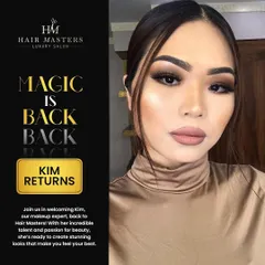 I am excited to welcome our makeup expert, Kim, to the team. Her talent and passion for beauty help us create even more stunning looks for our clients.