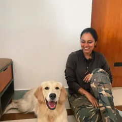 Graduation day for Imli the Golden Retriever. She has come so far, and I am so proud of her and her dedicated family. This happy face says it all.