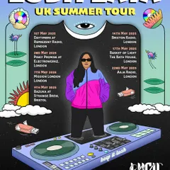The official poster for my UK Summer Tour. This tour was three years in the making and packed with club shows and radio appearances across London and Bristol.