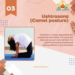 The Ushtrasana, or Camel Pose, is a gentle backbend that helps open up the chest and back. It's great for preventing slouching and relieving stiffness, especially for kids who spend time on screens.