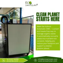 A clean planet starts here. The Vulture Automatic OWC is a smart, hassle-free way for businesses and societies to manage organic waste by automatically converting it into nutrient-rich compost.