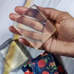 This is the result of my unique method: a crystal-clear, remeltable soap base made from scratch in just 15 minutes.