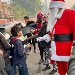 It's more than just a ride, it's about spreading joy. Here we are during our annual Christmas ride, dressed as Santa and handing out warm blankets to those in need on the streets of Delhi.