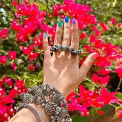 These colorful nails are still going strong after one month. A testament to proper application and durable gel polish.
