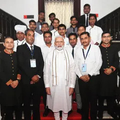 It is an immense honour to be the trusted caterer for the Honourable Prime Minister of India, Shri Narendra Modi. This photograph with our team is a testament to the standards of excellence and reliability we bring to every event we undertake.