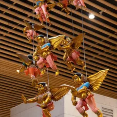 We believe in taking art beyond the gallery and into public spaces. This installation at the Bengaluru Airport, created by Santosh Kumar Chitragar, uses the timeless Kinnala craft of Karnataka to represent the 'Navarasa' or nine emotions. It is our hope that art becomes part of every traveler's story.