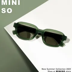 A concept shoot for Miniso sunglasses, using clean lines and a simple color palette to create a modern, minimalist ad-style image for their summer collection.