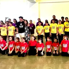 A proud group photo from our 2025 Studio Dance Presentation. Students from different batches come together to celebrate their hard work and showcase their skills for family and friends.