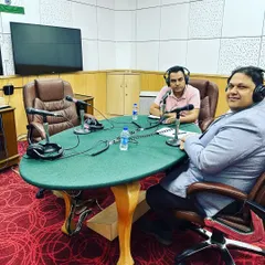 With the host at the AIR studio after a session on consumer rights. My goal is to ensure every consumer knows their rights and has access to effective resolution methods like mediation for their grievances.