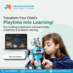 This graphic outlines our educational philosophy: turning playtime into a valuable learning experience. Our coding and robotics classes are structured to foster creativity and develop critical problem-solving skills.