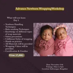 This is the curriculum for my Advanced Newborn Wrapping Workshop. We cover 8 different wrapping styles, baby soothing techniques, and safety precautions, complete with hands-on practice.