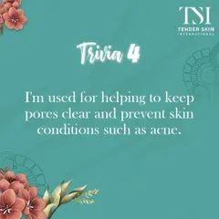 Skincare Trivia: I am used for helping to keep pores clear and prevent skin conditions such as acne. What am I? I am also used to remove makeup and dead skin cells. (Answer: Cleanser).
