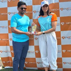Awarding the Best Female Catch of the Match. Neha from the Switch GoGetters made a spectacular, game-changing catch that showcased her amazing skill on the field.