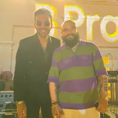 Sharing the stage with the powerhouse singer B Praak. Being a celebrity anchor for corporate or private events means I can manage the flow of the show while complementing the star performer's energy.