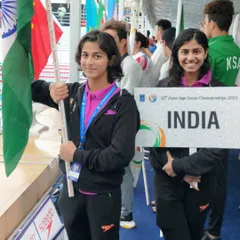 This is my proudest moment. Seeing my swimmers from Dolphin Aquatics holding the sign for TEAM INDIA at the Asian Age Group Championships. This is the dream we are chasing.