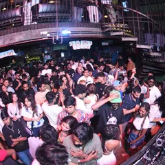 A look at the packed house from my view at the DJ console. The energy at The Grind is unmatched, a true hip-hop movement.