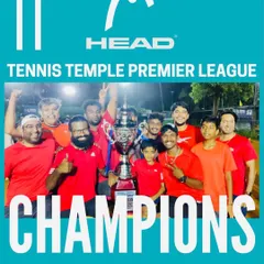 A champions poster celebrating Team Arthur Ashe, the winners of the TTPL in September 2021. This team, known as the Red Army, showed incredible skill and spirit throughout the tournament.