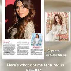 Being featured in Femina was a dream moment and a huge validation of my work over the last 10+ years. It’s this industry experience that I bring directly to you in my classes.