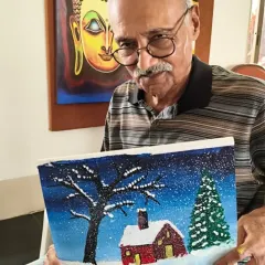 It is truly never too late to discover a new passion. This wonderful gentleman is one of my senior students, finding joy and peace in his art. My classes for adults and seniors are designed for beginners, moving at your `apna` (own) pace.