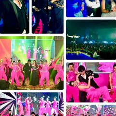 A collage of moments from the Nandigram Pally Utsav. It captures the vibrant colors, the huge crowd, and the dynamic energy of the festival.