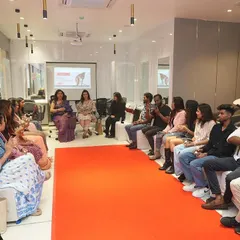 A look inside one of our academy launch events, with a runway set up for students to showcase their work. We believe in creating real-world opportunities for our students.