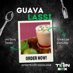 Try our unique and delicious Guava Lassi. It's a refreshing blend of creamy yogurt and sweet guava, offering the perfect taste and premium quality. A perfect drink to go with your meal.