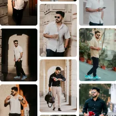 A creative collage that compiles multiple looks from a men's fashion shoot. This format is great for a portfolio overview or a campaign summary, showing the breadth of styles we covered.
