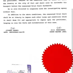 The operative part of the Supreme Court order granting our client interim protection from arrest. This successful outcome was a result of a strong, collaborative effort from our legal team.
