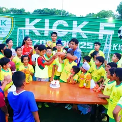 The whole team gathers around to celebrate the August birthdays. These shared moments build bonds that last a lifetime.